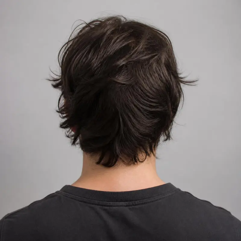 Antes: nuca con el pelo largo, desparejo y sin forma